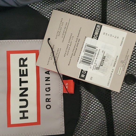 Hunter rubberized bomber jacket, black xs - Picture 5 of 7